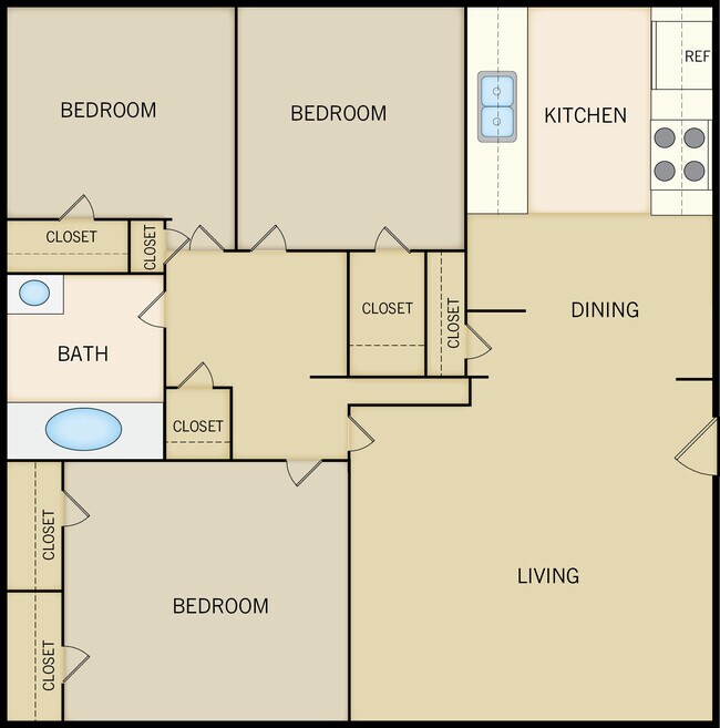 Unit 7304C 7202B floor plan